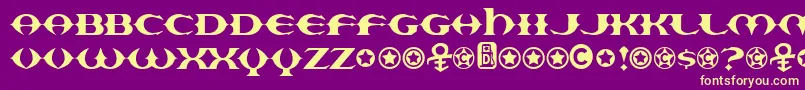 Europa Font – Yellow Fonts on Purple Background
