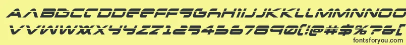 Newmarslaserital Font – Black Fonts on Yellow Background