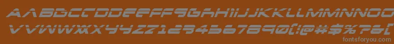 Шрифт Newmarslaserital – серые шрифты на коричневом фоне