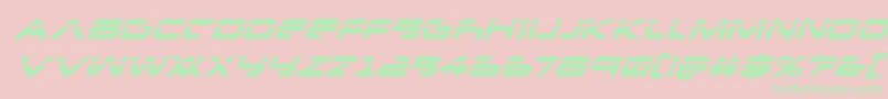 Newmarslaserital Font – Green Fonts on Pink Background