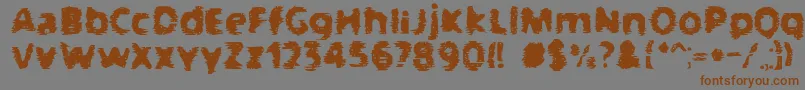 BnGangsters Font – Brown Fonts on Gray Background