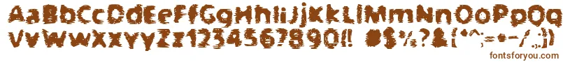 BnGangsters Font – Brown Fonts on White Background