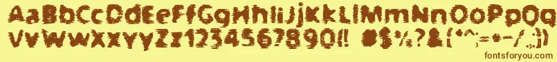 BnGangsters Font – Brown Fonts on Yellow Background