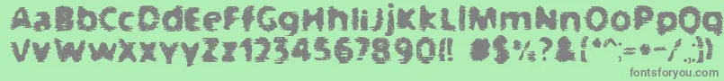 フォントBnGangsters – 緑の背景に灰色の文字