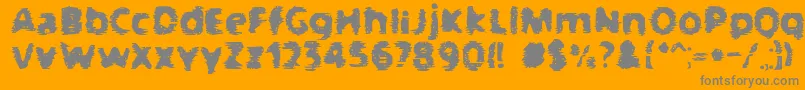 BnGangsters-Schriftart – Graue Schriften auf orangefarbenem Hintergrund