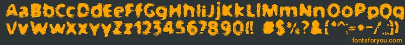 BnGangsters Font – Orange Fonts on Black Background