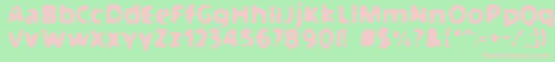 BnGangsters Font – Pink Fonts on Green Background