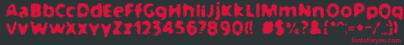BnGangsters-Schriftart – Rote Schriften auf schwarzem Hintergrund