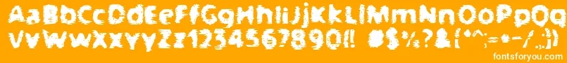 BnGangsters Font – White Fonts on Orange Background