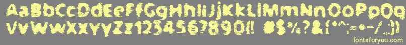 BnGangsters Font – Yellow Fonts on Gray Background