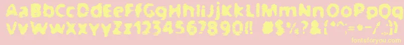 BnGangsters Font – Yellow Fonts on Pink Background