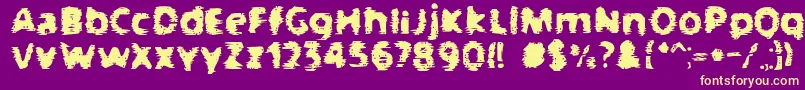 BnGangsters Font – Yellow Fonts on Purple Background