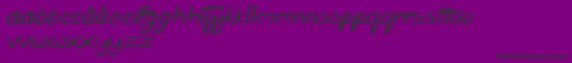 Scrapbooking Font – Black Fonts on Purple Background