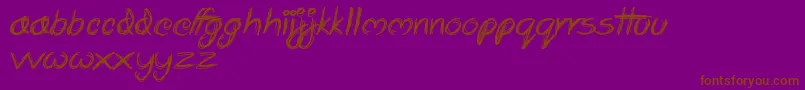 Scrapbooking Font – Brown Fonts on Purple Background