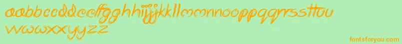 More about Scrapbooking Font Scrapbooking Font – Orange Fonts on Green Background