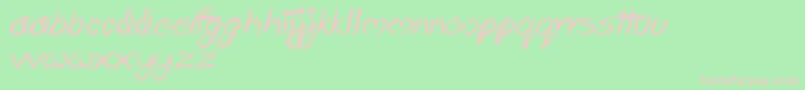 Scrapbooking Font – Pink Fonts on Green Background