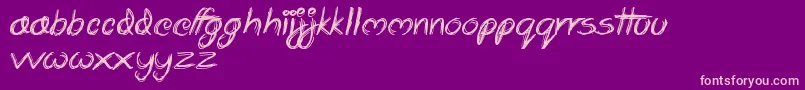 Scrapbooking Font – Pink Fonts on Purple Background