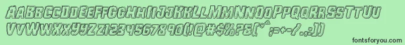Шрифт Monsterhunterengraveital – чёрные шрифты на зелёном фоне