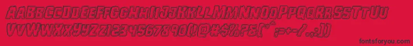 Monsterhunterengraveital Font – Black Fonts on Red Background