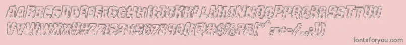 Monsterhunterengraveital Font – Gray Fonts on Pink Background