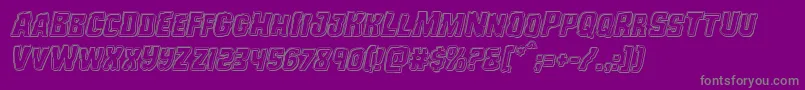 Monsterhunterengraveital-Schriftart – Graue Schriften auf violettem Hintergrund
