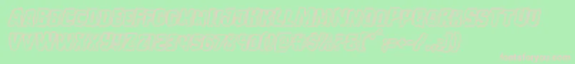 Monsterhunterengraveital Font – Pink Fonts on Green Background