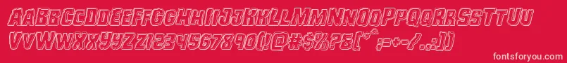 Monsterhunterengraveital Font – Pink Fonts on Red Background
