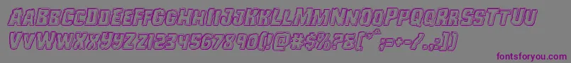 Monsterhunterengraveital Font – Purple Fonts on Gray Background