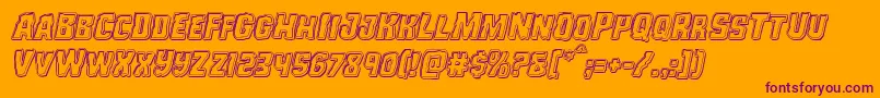 Monsterhunterengraveital Font – Purple Fonts on Orange Background