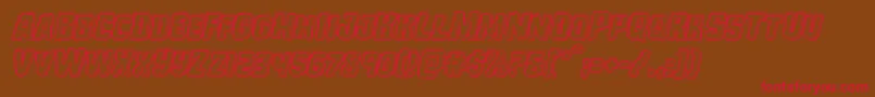 Monsterhunterengraveital Font – Red Fonts on Brown Background