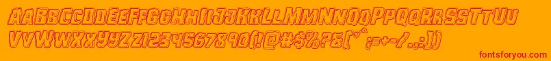 Monsterhunterengraveital Font – Red Fonts on Orange Background