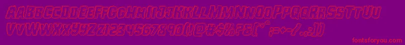 Monsterhunterengraveital Font – Red Fonts on Purple Background