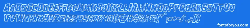 Monsterhunterengraveital Font – White Fonts on Blue Background