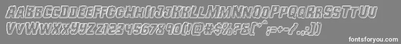 Monsterhunterengraveital Font – White Fonts on Gray Background