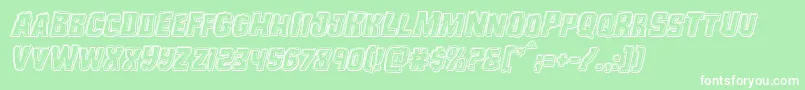 Monsterhunterengraveital Font – White Fonts on Green Background