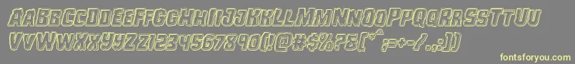 Monsterhunterengraveital Font – Yellow Fonts on Gray Background