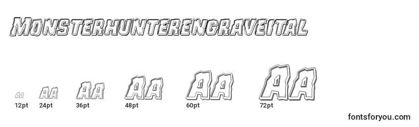 Размеры шрифта Monsterhunterengraveital