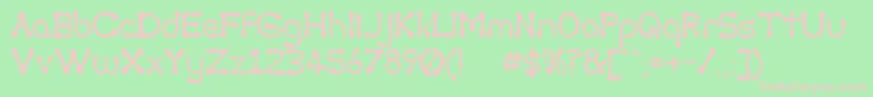 Torcing Font – Pink Fonts on Green Background