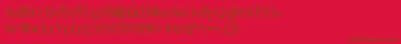 LeffertsCorners Font – Brown Fonts on Red Background