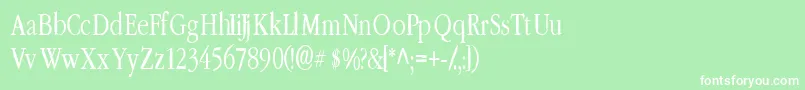 LeffertsCorners Font – White Fonts on Green Background