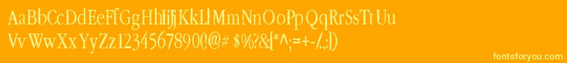 LeffertsCorners Font – Yellow Fonts on Orange Background