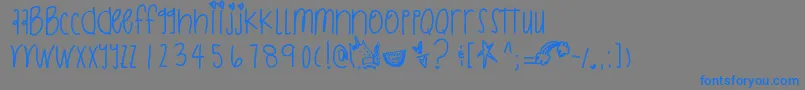 Rainbowdashhh Font – Blue Fonts on Gray Background