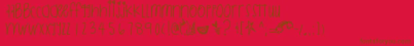 Rainbowdashhh Font – Brown Fonts on Red Background