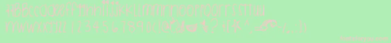 Rainbowdashhh Font – Pink Fonts on Green Background