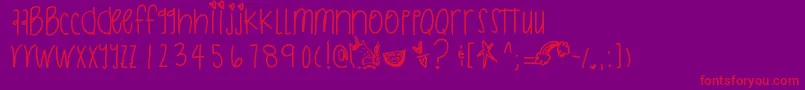 Rainbowdashhh Font – Red Fonts on Purple Background