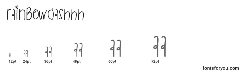 Rainbowdashhh Font Sizes