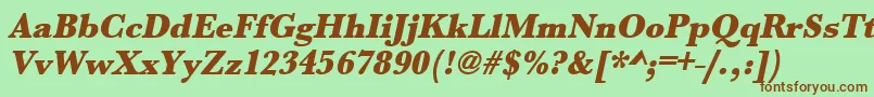 UrwbaskertultbolnarOblique Font – Brown Fonts on Green Background