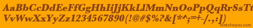 UrwbaskertultbolnarOblique Font – Brown Fonts on Orange Background