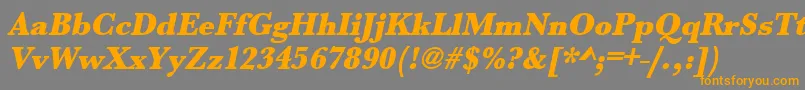 Weitere Informationen zur UrwbaskertultbolnarOblique-Schriftart UrwbaskertultbolnarOblique-Schriftart – Orangefarbene Schriften auf grauem Hintergrund