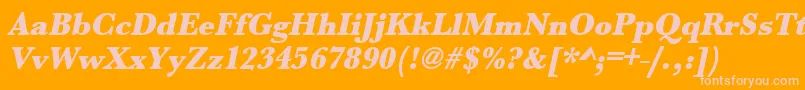 UrwbaskertultbolnarOblique Font – Pink Fonts on Orange Background